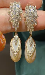 Hoop Earrings Pearl For Women Water Drop Pendants Stone High Quality Luxury Jewelry 2022 Selling Wedding Accessories Gift4054884