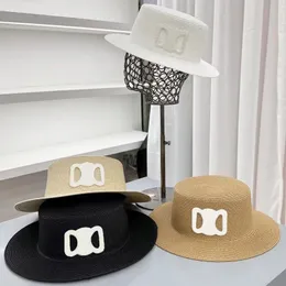 Geniş Kova Safari Açık Bahçe Tasarımcısı Hasır Şapkalar Düz üst takılı şapka klasik Geometrik Güneş Visor Kova Şapkası
