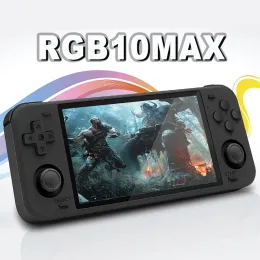 Jogadores Powkiddy RGB10 Max 5.0 Polegadas Retro Sistema de Código Aberto Jogadores de Jogo Portátil RK3326 IPS Tela 3D Rocker Consoles para Adultos Crianças