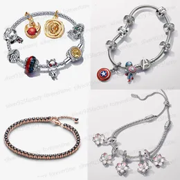 NEW hot designer bracelets DIY fit pandoras Games of Thrones Gold Dangle Charms Bracelet Set Pearl chains Jewelry earrings Cherry Blossom Bracelet for women gift