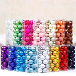 Party Decoration 24PCS Christmas Balls Ornaments Xmas Tree Pendent Ornament For Home Year Hanging 6cm