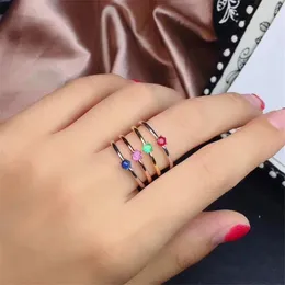 Cluster Rings Natural Emerald And Sapphire For Women 2024 Classic Silver 925 Jewelry Wedding Engagement Ring Gemstone Fine Gift