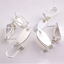 Taidian Silber Fingernagel Ohrring Pfosten für einheimische Frauen Perlenarbeit Ohrring Schmuckherstellung 50 Stück Lot169Y