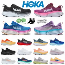 Desinger Shoes Clifton 9 Hoka One Bondi 8 Athletic Shoe vandringsskor Stöttabsorberande väg Mod Mens Womens Top Designer Kvinnor Män Hokas Sneakers Sportstorlek 36-45