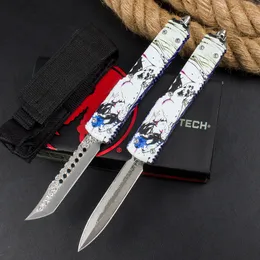 New Damascus Steel Blade MICRO TECH geisha OTF Automatic Knife T6061 aviation aluminum Handles Camping Outdoor Tool EDC Pocket Knives UT85 UT88 3300 3400 4600 C07 A07