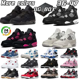 4s Jumperson Mens Jogging Basketball Shoes Military Black Cat Sail Yellow Thunder White Fire Red Cool Grey University Blue Pure Money J4 Men Sport Designers