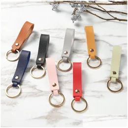 Acessórios dos desenhos animados Pu Couro Chaveiro Casual Strap Lanyard Chaveiro Cintura Carteira Chaveiro Chaveiro Chaveiro Jóias Presente Drop Dhjlg