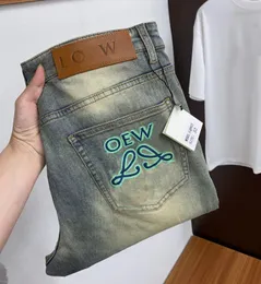 Jeans män stretch designer ben öppen gaffel tät capris denim raka byxor tillsätt fleece tjockare bantning jean byxor homme joggar broderi tryckning