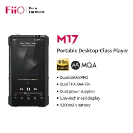 Плеер (бесплатная TF-карта 64 ГБ) + Hi-Fi-плеер FiiO M17, портативный MP3-плеер без потерь, музыка Android, Bluetooth, Wi-Fi, сбалансированное декодирование DSD, ty