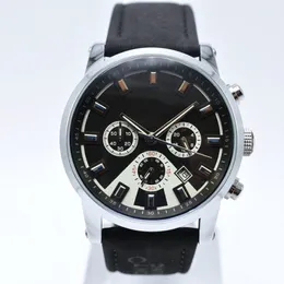 On 42mm chronograph military casual leather quartz men designer watch day date mens watches whole gifts men wristwatch mo211H