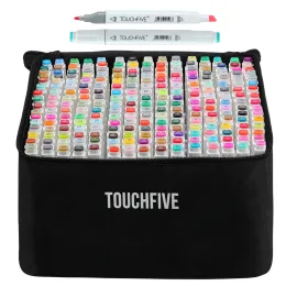 Markers Touchfive Markers Set 12 30 40 80 Colors Dual Tips Alcohol Graphic Sketching Markers Pen for Bookmark Manga Drawing Art Supplies