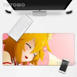 패드 애니메이션 도움이되는 Fox Senko Custom Skin Desk Mat Mousepads Mousepad 마우스 매트 게이머 Nonslip HD Custom PC Desk Pad Home