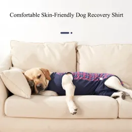 Rompers Dog Recovery Suit Postoperative Vest Pet After Surgery Abdominal Sår valp Kirurgiska kläder bär ersättare hundkläder