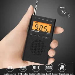 Radio Mini Pocket FM AM Radio Portable Auto Search DSP Radios Receiver with LCD Display 3.5mm Headphones Support Channel Collection