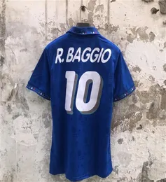 Italien 1994 Retro-Trikots Roberto Baggio Home Away Blau Weiß Individuelles T-Shirt Hochwertiges Fan-Trikot Herren Homme 2205279000251