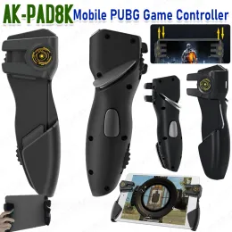 Gamepads Akpad8k Mobile PUBG Game Controller Six Finger Control Gamepad Wireless Gamepad Game Accessories Controller för smartphone