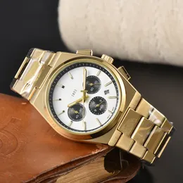 Mens Women Tissotity 1853 Watch Designer Luxury Quartz Movement Watches High Qualit Rose Gold Size 42mm Rostfritt stål Rem Sapphire Orologio PRX Handsur #22
