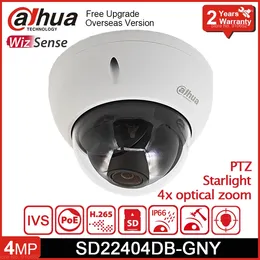 Originale Dahua SD22404DB-GNY 4MP WizSense Network PTZ AI Telecamera 4x Zoom ottico IK10 POE Face Detection Protezione perimetrale SMD