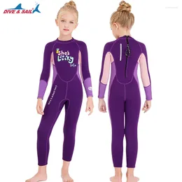 Women's Swimwear Wetsuit For Kids Boys Girls 2.5mm Neoprene Thermal Swimsuit Fullsuit Wet Suits Long Sleeve Toddler Child Junior Youth Swim