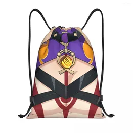 Sacos de compras Itto Tiddies Genshin Impact Face Drawstring Mochila Esportes Ginásio Saco para Mulheres Homens Engraçado Impressão Treinamento Sackpack