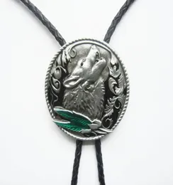 New Vintage Western Cowboy Cowgirl Wolf Classic Bolo Tie Leather Necklace BOLOTIEWT013 Brand New In Stock6314457