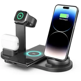 15W 4 in 1 wireless charger for iPhone, watch, aidrpods, android phone cell phone charging station Safe and secure without getting hot.