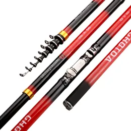 Rods Ghotda Telescopic Portable Spinning Rocky Fishing Rupp 2,7 m, 3,6 m, 4,5 m, 5,4 m, 6,3 m havsbåtar Rock Fish Rods Carp Lure Rese Ocean