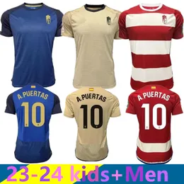 23/24 Granada CF L.SUAREZ soccer jerseys 2023 2024 ABRAM A.PUERTAS D.MACHIS football shirts MONCHU M.MILLA DOMINGOS D. HERRERA C.NEVA BACCA camiseta futbol Men kids kit