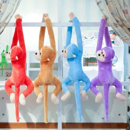 2024 21.6 polegadas/55cm crianças animais macios monekys brinquedos de pelúcia bonito colorido braço longo macaco pelúcia animal boneca presentes novo