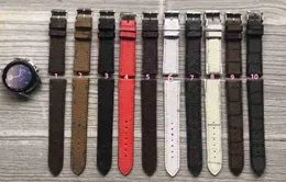 DesignerFashion Leather Watch Bands For Samsung Galaxy Strap 20mm 22mm 41mm 42MM 44mm Watch Active 2 4 5 6 7 Series Band Luxury Designer L Flower Wristband Stripes cate