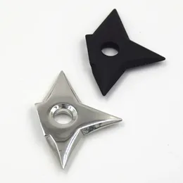 HOVEFELER 2PCS Samurai Shuriken Ninja Fridge Magnet Dart Triangular Five-pointed Star Refrigerator Message Sticker Po Deco 240227