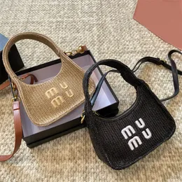 Mini Straw Bag Women Hobos Designer Letter Crossbody Bag M Shoulder Bag Female Handbag Fashion Luxury Purses Brand Woven Bag Cross Body Bag