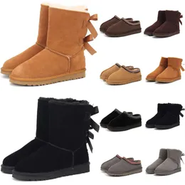 platform winter booties signer boots for women ug tasman slippers tazz slipper platform booties khaki pink black brown grey winter sonw fur shoes womens sneakers