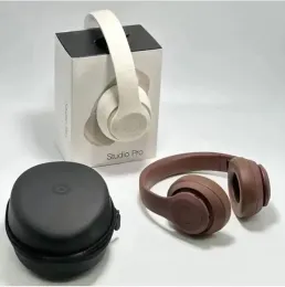 Novo estúdio pro fone de ouvido sem fio estéreo bluetooth microfone sem fio dobrável esportes fone hi-fi graves pesados fones leitor música com saco