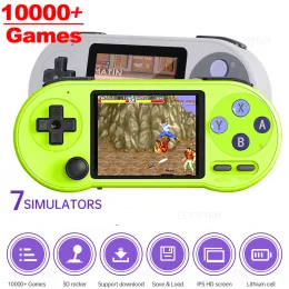 اللاعبون SF2000 وحدة تحكم ألعاب الفيديو المحمولة محمولة محمولة 3 بوصة IPS Game Game Console Buildin 10000+ Games Retro TV Game Player AV