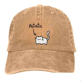 Top kapakları saf renkli baba şapkaları otistik kedi kadın şapka güneş vizör beyzbol hayvanı zirveye çıkmış kapak damla dağıtım moda aksesuarları eşarplar dh7zk