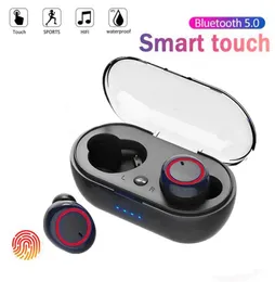 Y50 Bluetooth Earphone 50 Headphons Wireless Headphons سماعات أذن سماعات الأذن مع مربع الشحن لجميع Phone8314126