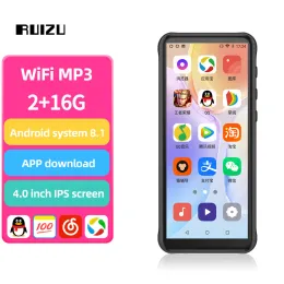 Oyuncu Ruizu Z80 WiFi MP5 MP4 MP3 Çalar Bluetooth HiFi Müzik Oyuncusu Hoparlör Dokunmatik Ekran FM Radyo E -Kitap Kayıt Cihazı Desteği TF Kartı