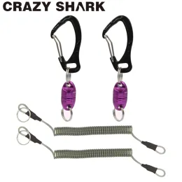 Tools Crazy Shark Magnetic Net Release with Lanyard and Carabiner for Fly FishingMax Capacity 7lbs/3.5kg Fishing Tool Accessories