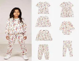 Småbarnflickor kläder mini varumärke sommarfödd baby romper barn kläder pojkar flickor klär långärmad t skjortor topps tee 2108049782662