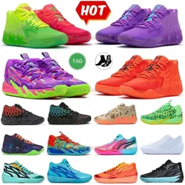 Mb.03 02 01 Gutter Cat Gang Nft lamelo ball Pink Men Women Basketball Shoes 2024 High Quality Rick and Morty black white pink Sport Shoe Trainner Sneakers des chaussure