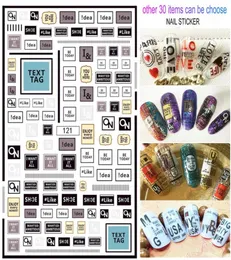 12pcslot 3D Nail Stickers Waterproof Decals Foil Sticker Manicure Selfadhesive Luxurious Designer 2020 New Style 30 Objekt för CH106879051