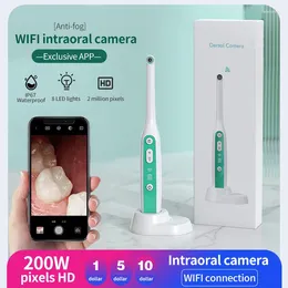 Espelho de visão oral wi-fi sem fio para ios android câmera dentária ferramenta de diagnóstico de exame à prova d'água