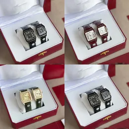 Lady relógios de alta qualidade movimento de quartzo relógio masculino pulseira de couro montre de luxe formal clássico designer relógio vintage moldura quadrada moda xb013