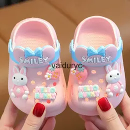 First Walkers 2023 Summer Baby Girl Sandals Cute Cartoon Slippers Newborn Infant Indoor Bath Anti-slip Shoes Boy BeachH24229