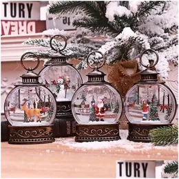 Christmas Decorations 24 Lighted Snow Globe Lantern Battery Operated Led Night Light With Hook Tree Drop Delivery Home Garden Festiv Dhatf