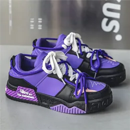 Tendência roxo tênis masculino sapatos de skate designer rendas skate para plataforma tenis masculino 240223