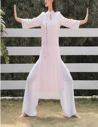 Women039S 트랙 슈트 고품질 Cottonlinen Women Springsummer Yoga Suit Lay Meditation Uniforms Tai Chi 무술 Cloth9063328