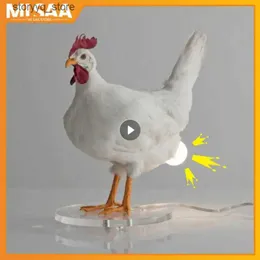 Annan heminredning Party Carnival Chicken Night Light Decoration Simulated Animal Easter Home Decoration Taxidermy Mother Egg Chicken Lamp Q240229