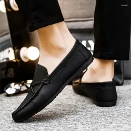 Dress Shoes Men 2024 Summer Man Loafers Boat Footwear Soft Soles Anti Slip Flat Comfy Casual Driving Chaussure Hommes